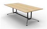 RAPIDLINE TYPHOON BOARDROOM TABLE 2400 X 1200 X 750MM NATURAL OAK