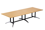 RAPIDLINE TYPHOON BOARDROOM TABLE 3200 X 1200 X 750MM BEECH