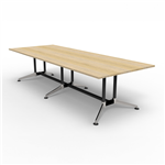 RAPIDLINE TYPHOON BOARDROOM TABLE 3200 X 1200 X 750MM NATURAL OAK