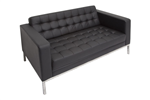 RAPIDLINE VENUS SOFA TWO SEATER PU BLACK