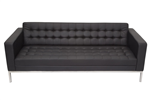 RAPIDLINE VENUS SOFA THREE SEATER PU BLACK