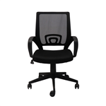 RAPIDLINE VESTA CHAIR MEDIUM MESH BACK ARMS BLACK