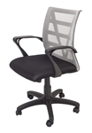 RAPIDLINE VIENNA MESH CHAIR MEDIUM BACK SILVER