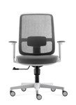 LOTTO MEDIUM BACK MESH OPERATOR CHAIR  WHITEGREY