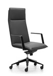 MIRAGE HIGH BACK EXECUTIVE CHAIR  BLACK LEATHER