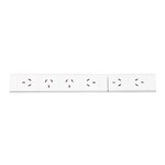 6OUTLET POWER MODULE  WHITE  ROTATED  STANDARD SOCKETS